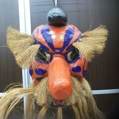 天狗 張子 お面 壁掛け 置物 幅17.5x奥行19x高さ60cm 縁起物 魔除け 伝統工芸 オブジェ 苫小牧西店の画像