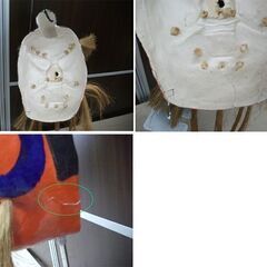 天狗 張子 お面 壁掛け 置物 幅17.5x奥行19x高さ60cm 縁起物 魔除け 伝統工芸 オブジェ 苫小牧西店の画像