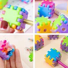手動鉛筆削り/ブロック風キューブ型（新品）の画像