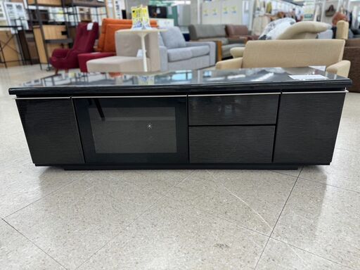 ★ジモティ割あり★  TV台 黒 H45.8×D45×W150 クリーニング済み TJ8391
