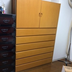 美品　タンス観音開き➕7段