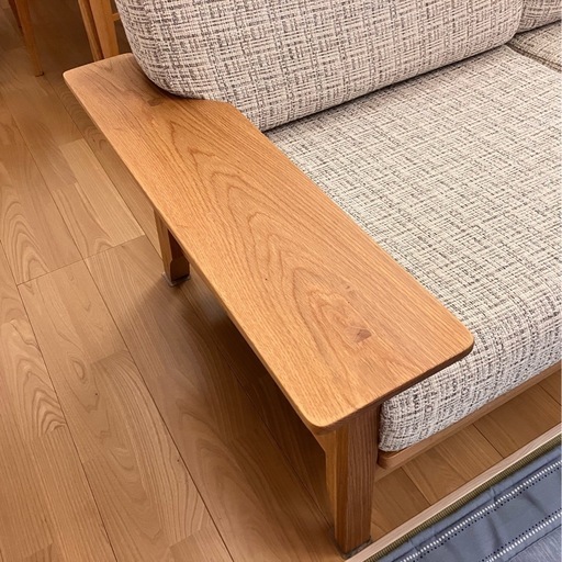 木製 ソファ 3人掛け　東京インテリア