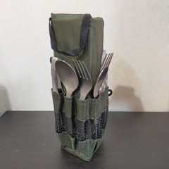 キャンプ備品　コンテナボックス、カトラリー収納、クッカーの画像