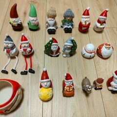 クリスマス　サンタの置物の画像