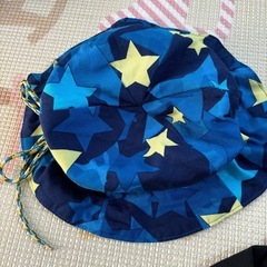ハンドメイド　キッズハット　リバーシブルの画像