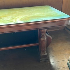 【高級ローテーブル】大理石調　昭和ローテーブルの画像