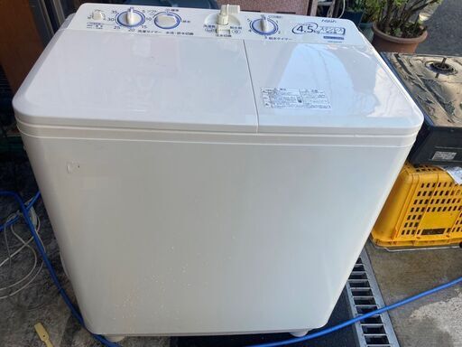 ☆中古￥10,800！AQUA　4.5kg洗濯機　家電　AQW-N451型　2018年製　幅77㎝ｘ奥行42㎝ｘ高さ87㎝　【BH181】