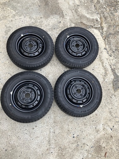 145/80R12 80/78N LT スチールホイールセット　新車外し　2024年24週