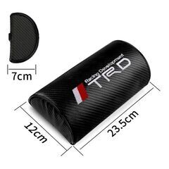 【着払い可能】 2個セット TRD トヨタ TOYOTA カーボンファイバー ネックパッド ヘッドレスト ピロー クッション ブラック 黒 GRの画像