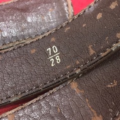 レア シャネル ロゴレザーベルト ブラウン 70/28の画像
