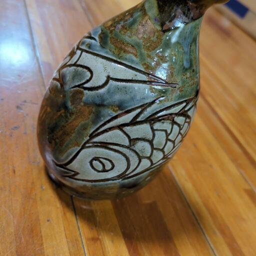 故)人間国宝金城次郎の娘(故)宮城須美子作徳利ぐい呑壺屋焼 (JOE) 美