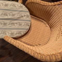 No.2　ラタン ガラステーブル&チェアーセット ハワイアン 椅子の画像