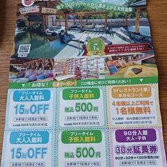 極楽湯(楽スパガーデン)招待券+おまけの画像