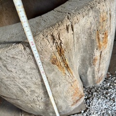 木の臼、大きくて立派です（飯能市）の画像