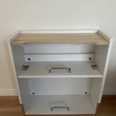 【配送可】ルーター、ケーブル収納ボックス　オークの画像