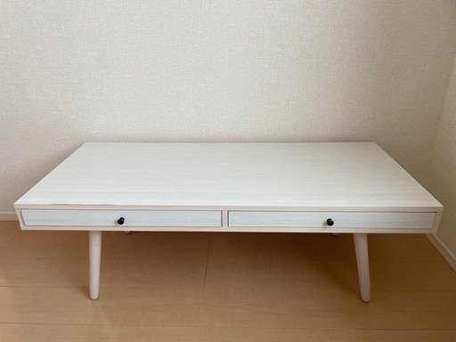 収納引き出し付きローテーブル