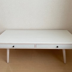 収納引き出し付きローテーブル
