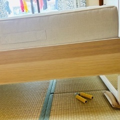 IKEA ダブルベッド マットレス付きの画像