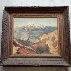 油絵　富士山　1936  kosuge　大型額サイズ約68cm×...