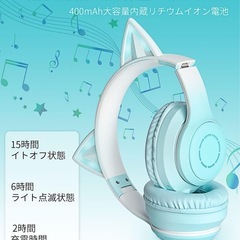 マイク付きネコ耳ヘッドフォンの画像