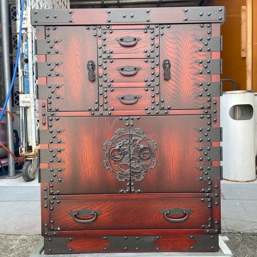 仙台箪笥 からくり タンス 船箪笥 レトロ 仕掛け 中古品 貴重品収納 隠し収納 ロマン