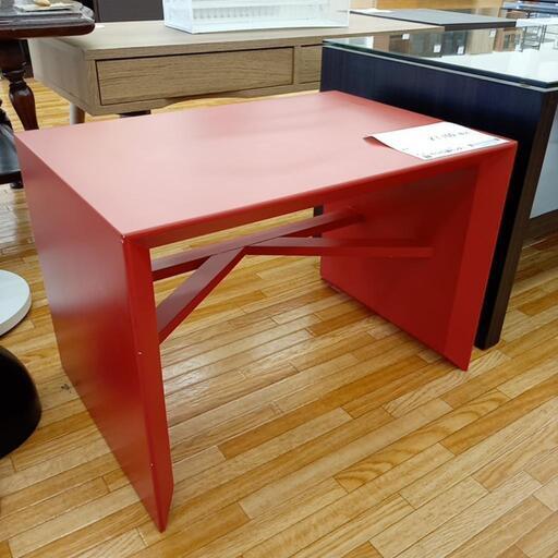 ★ジモティ割あり★ サイドテーブル　レッド　木製　クリーニング済　YJ3752