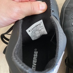 【美品】converse レインシューズ　ハイカット　黒の画像