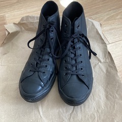 【美品】converse レインシューズ　ハイカット　黒の画像
