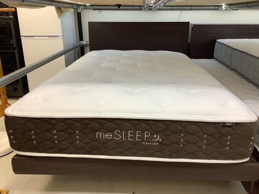 【リサイクルサービス八光】幅122cm　高さ調整可能　セミダブルベッド　ダークブラウン