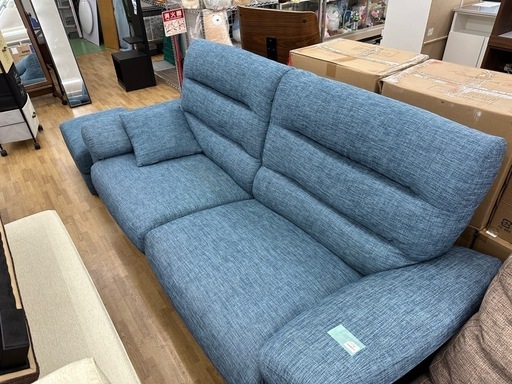 【ドリーム川西店御来店限定】2Pソファ　オットマン付き／クリーニング済み 【2001252255600225】