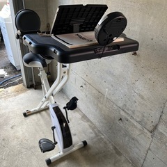 FitDesk フィットデスク テーブル付き 折りたたみ FDX 3.0フィットネスバイク デスク付き エアロバイク ダイエット エクササイズの画像