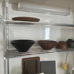 つっぱり棚2段 幅90cmの画像