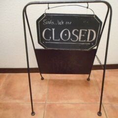 （お取引き中）OPEN/CLOSED店舗看板アイアンの画像