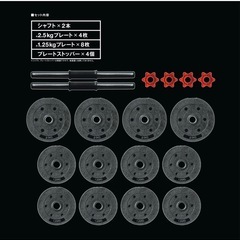 メガダンベル20kg 10kg×2セットの画像