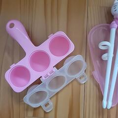 キティちゃんエジソン矯正箸&まん丸おにぎりが作れる器具の画像