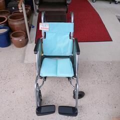 介助式車イス☆Wheel.Chair,MiKi,Carutima,ミントグリーン＆ブラックカラー、車椅子【浜村鹿野温泉ICから3分 買取本舗 宮本リサイクル 営業時間9～19時 定休日水曜のみ←連絡できませんm(_ _)m】の画像