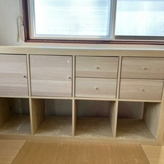 【23日まで】 IKEA カラックス　棚　引き出し、扉付き