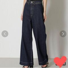 極美品アズールバイマジー ワイドデニムパンツ XS　ハイウエスト👖の画像