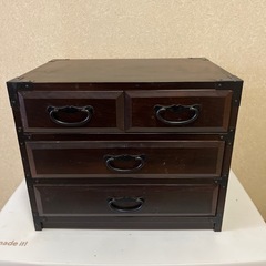 木製　アンティーク小物入れ