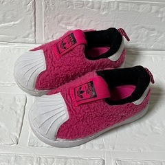 【値下げ】adidas アディダス スニーカー 子供 靴 キッズシューズ 赤ちゃん 12cm キティちゃんの画像