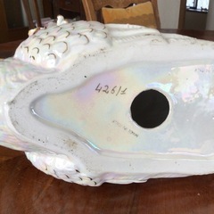 陶器 置物 インポート イタリア 白鳥 オブジェ