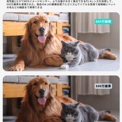 ペットカメラ 6MP 防犯監視カメラ　24時間全日録画【高精細600万画素】 COOAU ネットワークカメラ ペットカメラ 6MP IP防犯監視カメラ　猫/犬/老人見守りカメラ の画像