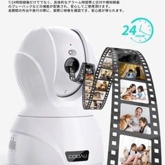 ペットカメラ 6MP 防犯監視カメラ　24時間全日録画【高精細600万画素】 COOAU ネットワークカメラ ペットカメラ 6MP IP防犯監視カメラ　猫/犬/老人見守りカメラ の画像