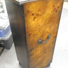 バーズアイメイプル 5段チェスト 高103.5×幅36㎝ ヴィンテージ家具 鳥眼杢 突板 葡萄杢 瘤杢 バール材 アンティーク 西岡店 の画像