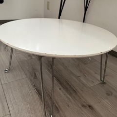 机　丸テーブル　白