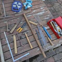 大工道具　日曜大工　ノコギリ　大量　ノミ　カンナ　金槌　工具　レンチ　カッター　の画像