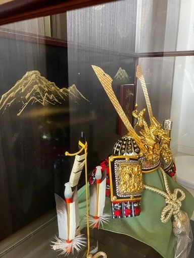 美品》五月人形 カブト ガラスケース