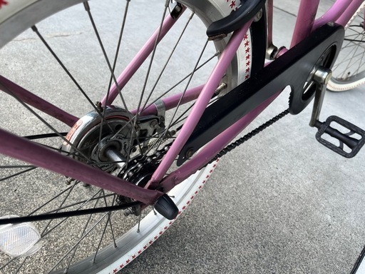 【完売御礼】【大人用】整備済 サイモト 20型ギアなし ルーシャスミニ 中古自転車 シティ軽快車 ピンク色