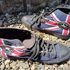 コンバース、オールスター、ハイカット　英国国旗風の画像