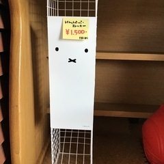 ●販売終了●※￥1000に値下げしました※ミッフィー　トイレットペーパーストッカー　ホワイト　中古品の画像